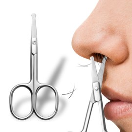 Premium round blade nose hair eyebrow scissors beauty cuticle hair scissors - Type B / 프리미엄 둥근날 코털 눈썹 가위 미용 큐티클 털가위 - B형