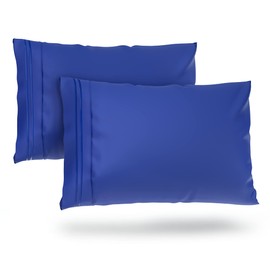 Cosy House Collection Pillowcases Standard Size - Royal Blue Luxury Pillow Case Set of 2 - Fits Queen Size Pillows - Premium Super Soft Hotel Quality - Cool & Wrinkle Free - Hypoallergenic