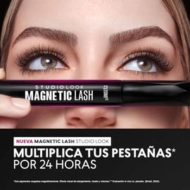 CYZONE - Studio Look Máscara de Pestañas Magnetic Lash Color Black 8 g, a Prueba de Agua, para Pestañas Largas y con Volumen, Mirada Magnética, con Vitamina B5 y Aceite de Argán, Hidrata y Fortalece