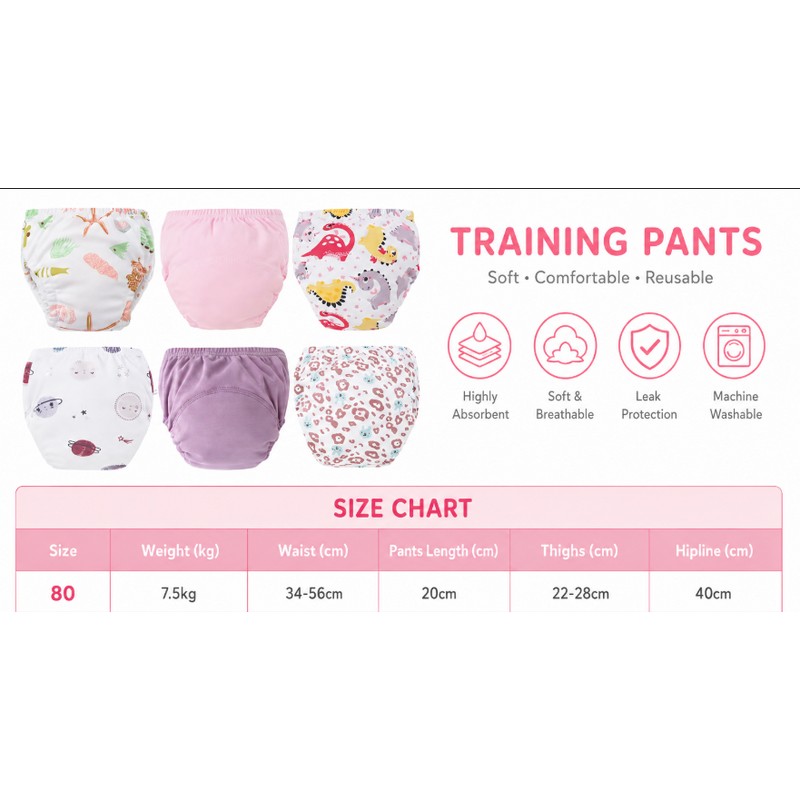 Toddler Boys Potty Training Underwear for Daytime Use – 6-Pack