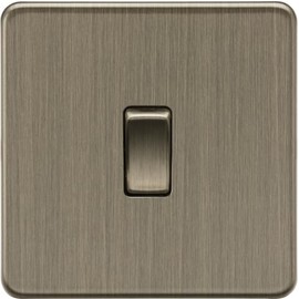 Knightsbridge 10AX 1G 2-Way Switch - Antique Brass