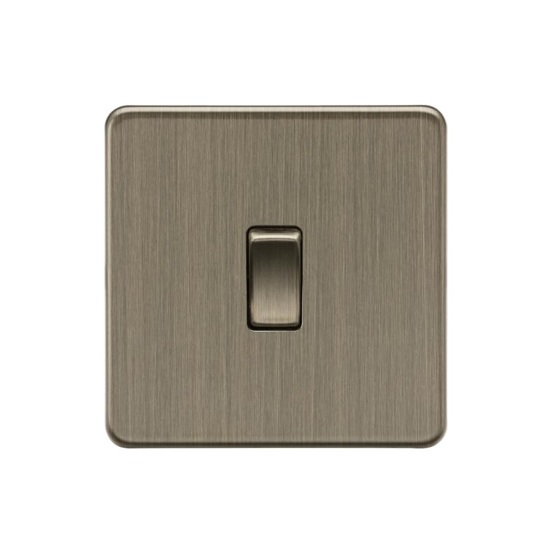 Knightsbridge 10AX 1G 2-Way Switch - Antique Brass