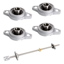 4 Pcs Self Aligning Pillow Block Zinc Alloy 10mm Bore Rhombus Flange Bearing Stand Rhombic Mini Insert Bearing for Machinery KFL Series Conveyor Systems 3D Printer Accessories