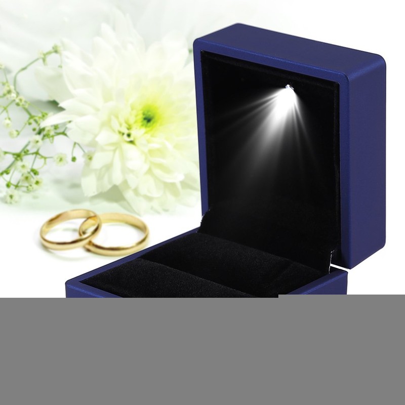 Ring Case LED Light Ring Box 4 Color Gift Box