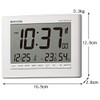RHYTHM Alarm Clock Radio Clock Digital Temperature Humidity Calendar White
