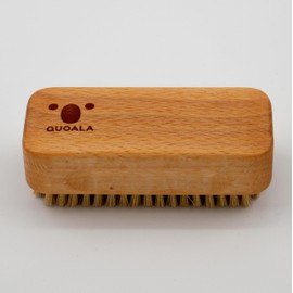 Craftsman Brush Made of FSC Beech Wood with Natural Bristles - For Deep Cleaning, Manicure, Pedicure - Environmentally Friendly, Ergonomic - Made in Germany by QUOALA (Pig Bristle)
