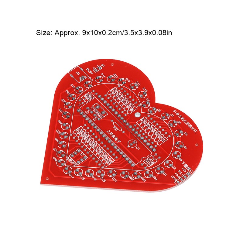 DIY Colorful MCU Module Heart shaped Lamp Light Electronic Circuit