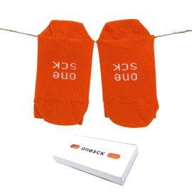 ONESCK Kids Super Soft Cotton Socks for Boys and Girls Vibrant Plain Colours in two sizes 3-6 and 7-12 Years (Age: 7-12 YEARS OLD, Colour: ORANGE)