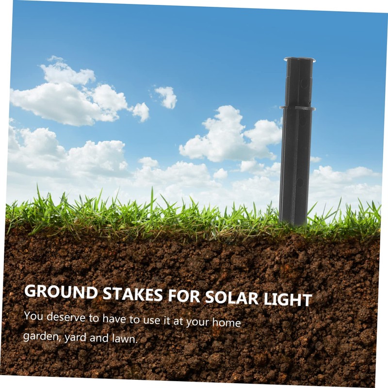 TOVINANNA 8pcs Ground Cone Plastic Lamp Stakes Solar Torch Light
