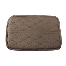 LAINLOY Car Center Console Cover, Memory Foam Car Auto Armrest Box Pad, Leather Protection Cushion with 2 Storage Bags, Universal Car Armrest Cover for Most Vehicles (Coffee)