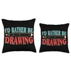 Drawing Apparel for Artists Sketching Pencil for Women Throw Pillow