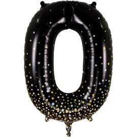 Oaktree 34" Number 0 Sparkling Fizz Black Gold Holographic