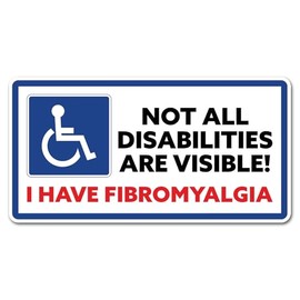 2 x 15cm Not All Disabilities are Visible Vinyl Stickers - Fibro Fibromyalgia Hidden Disability Disabled Blue Mobility Badge Car #82418