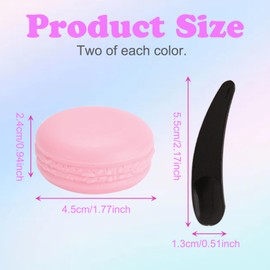 KASESSS 10 Pcs Small Travel Pots for Toiletries, 10ml Empty Sample Pots, Plastic Travel Jars with 4 Makeup Spatulas Spoon Refillable Travel Cosmetic Containers for Creams Lotions Sample Condiments