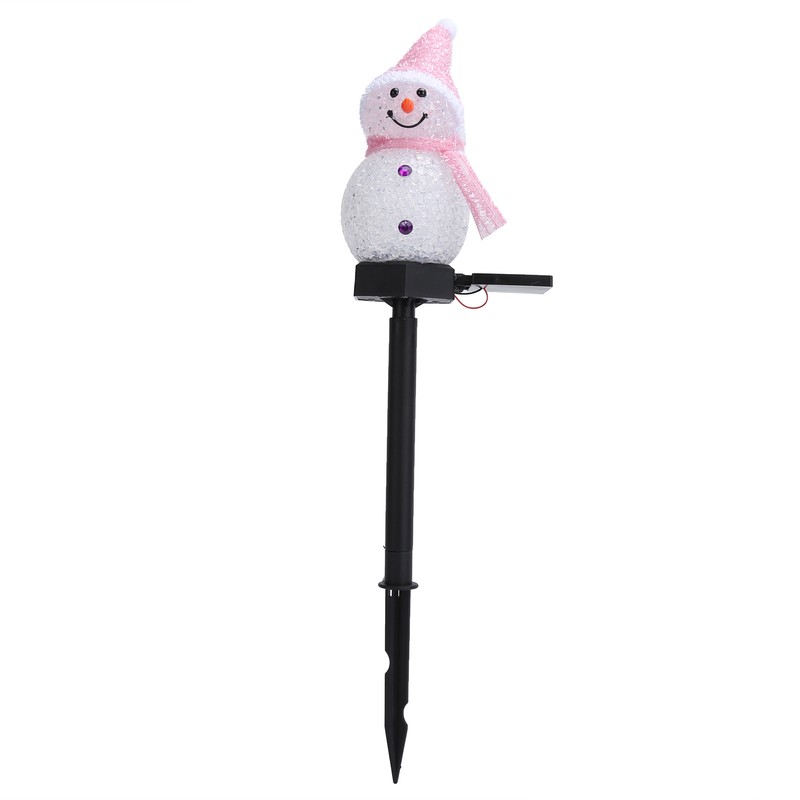 Snowman LED Lamp Landscape Garden Solar Lawn Christmas Cartoon Decorative