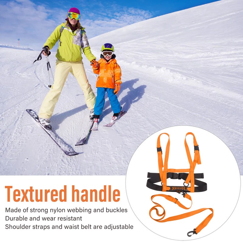 Kids Ski Safety Strap Nylon Plastic Adjustable Ski Training Belt