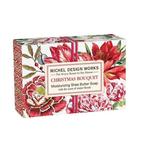 Michel Design Works Christmas Bouquet Shea Butter Soap Bar Winter Floral Scent