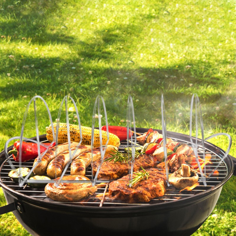 Stainless Steel Barbecue Bracket Rib Rack Barbecue Grilling Rack Non