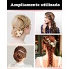 12 Peinetas Para Cabello Mujer, Set de Peinetas en Negro,