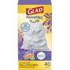 Glad ForceFlex Tall Kitchen Trash Bags, 13 Gallon, Gain Lavender,
