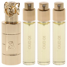Swiss Arabian Oud 01 for Unisex - 4 Pc Mini Gift Set 3 x 10ml Perfume Spray, 1 Metal Case