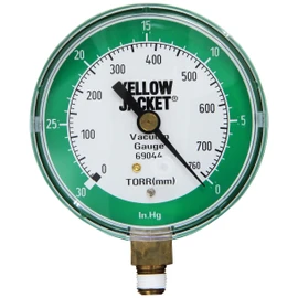 Yellow Jacket 69044 Vacuum Gauge, 0-30" Hg/760-0 Torr, 3 1/8"