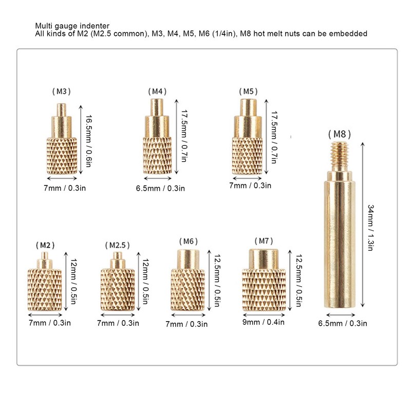 TS100 TS101 Soldering Iron Tips with M2 M2.5 M3 M4