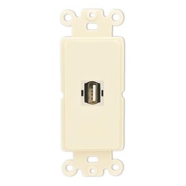 RiteAV USB2 Wall Plate Rocker Module [Light Almond]