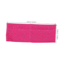 FOMIYES 3pcs Rhinestone Elastic Headbands for Women Wide Glitter Sports Hair Bands Non Slip Sweatbands for Running Gym and Outdoor Activities Stylish Hair Management