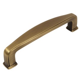 Cosmas 5 Pack 4390BAB Brushed Antique Brass Modern Cabinet Hardware Handle Pull - 3-1/2" Inch (89mm) Hole Centers