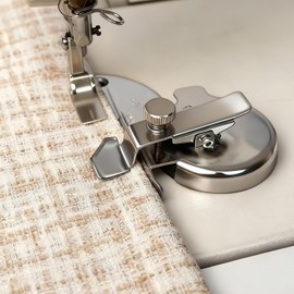 Guía de costura magnética para máquina de coser, guía de costura magnética redonda con clip ajustable, alicates de costura, accesorio de acolchado para profesionales. Retención de bordes