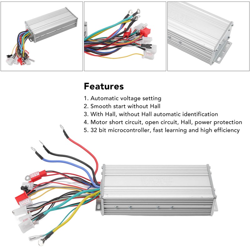 48‑64V Brushless Motor Controller 800W to 1000W Waterproof Aluminum Alloy