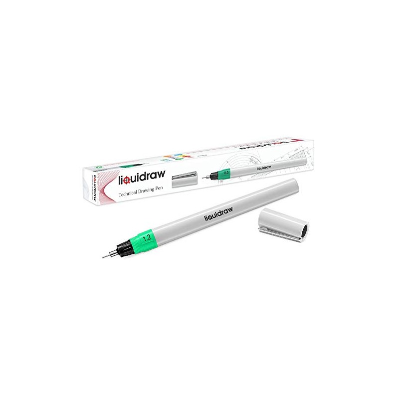 Liquidraw Technical Drawing Pens for Artists 1.2mm, Refillable