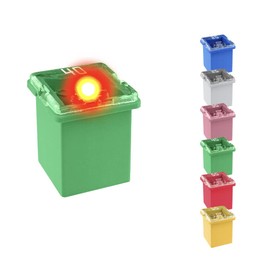 CARAX Glow Fuse – Premium Fuse Cartridge Low Profile Fuse – Assortment – Glow When Blown LED Automotive Fuse – Smart Auto Glow Fuse Easy Identification (40A - 1pcs - Cartridge Mini Glow Fuse)