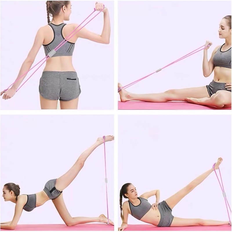 JIAXINGBING 3Pcs Figure 8 Shaped Exercise Bands Set, Resistance Bands