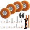 Luggage Wheels Replacement Kit 4PC Diameter 2in/50mm Thick 0.7in/18mm PU