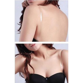 LUXXII (1 Pair Invisible Clear Replacement Bra Straps - Elastic Adjustable Bra Strap Replacement