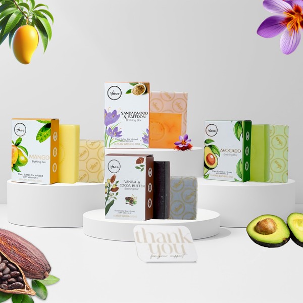 My Ace Handmade Soap Set – 4 Bathing Bars: Avocado,