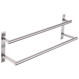 KOKOSIRI 20 Inch Bath Towel Bars Double Towel Racks Bathroom Towel Holder Towel Storage Towel Shelves Wall Mount Stainless Steel Brushed Nickel B5010BR-L20