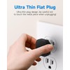 Flat Plug Short Extension Cord 1Ft Low Profile Adapter 3