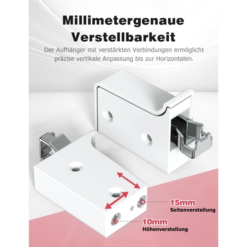 Mellbree Wardrobe Hanger Wall Mount - Adjustable, 150 kg Load
