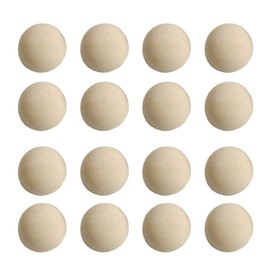Supvox 50 Pieces Split Wooden Baubles Unfinished Half Wooden Balls DIY Christmas Decoration Crafts (Light Yellow 25mm)