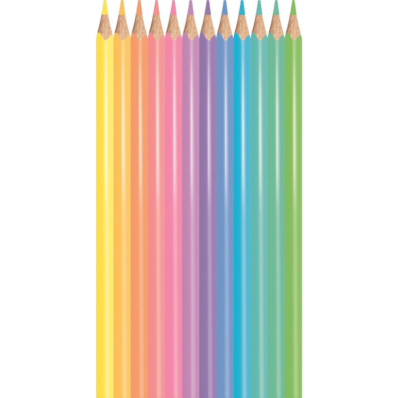 Maped Pastel Colouring Pencils (Pack of 12), multicolor, 832069