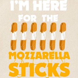 CafePress Mozzarella Sticks Cheese Lover Funny Snac Tote Bag Reusable Natural Beige Canvas Shopping Bag