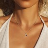 COAI Gold Plated Silver Crescent Moon Birthstone Necklace for Women,
