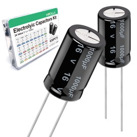 630 Pcs 24 Values Electrolytic Capacitor Assortment Box Kit(0.1uf - 1000uf),Direct Insertion Aluminum Electrolytic Capacitors 10v 16v 25v 50v Available for TV, LCD Monitor, Radio, Stereo, Game