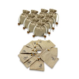 20PCS Drawstring Gift Bags Empty Sachet Bags for Jewelry and Lavender, Soft Breathable Washable Pouches, Storage Bags for Organizing(Linen，3.15 * 3.94 inch)