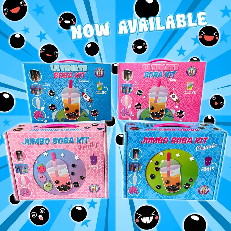 The NEW JUMBO D.I.Y. Boba/Bubbles Party Kit ~ CLASSIC FLAVORS