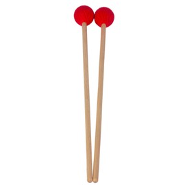 Middle Marimba Stick Mallets Xylophone Glockensplel Mallet with Beech Handle Percussion Kit Musical Instrument Accessories Mallets for Professionals Amateurs 1 Pair Red
