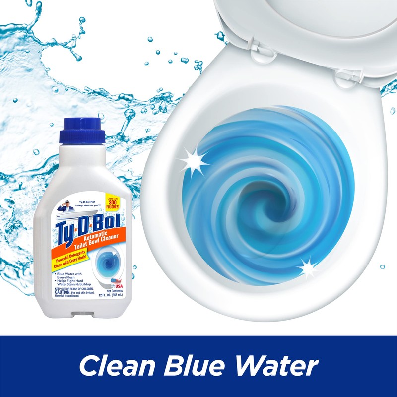 Ty-D-Bol Automatic Toilet Bowl Cleaner Cleans and Deodorizes Toilets for